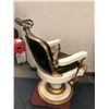 Image 2 : Antique Barber Chair - Manufactured by Theo A Kochs Company in Chicago Pat'D - one with leather shav