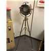 Image 1 : Chrome Tripod Movie Set Floor Lamp - approx. 67in tall
