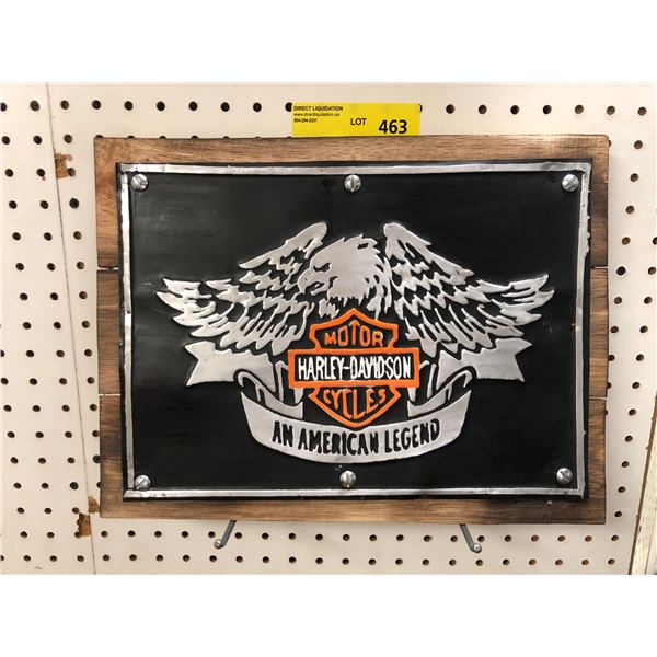 Harley Davidson - An American Legend - Wood Reproduction Sign - approx. 15 1/2in x 11 1/2in