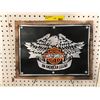 Image 1 : Harley Davidson - An American Legend - Wood Reproduction Sign - approx. 15 1/2in x 11 1/2in