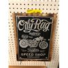 Image 1 : Oily Rag Motor Oil Speed Shop - Wood Reproduction Sign - approx. 1 1/2in x 15 1/2in