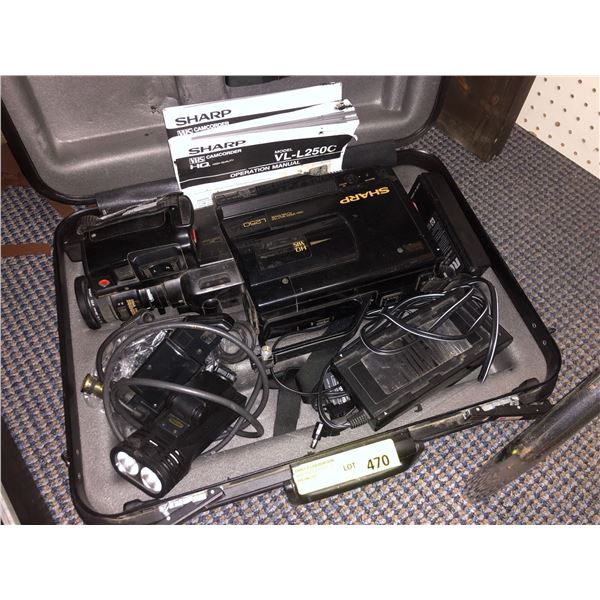 SHARP VHS Camcorder - VHS - complete with case and manuals