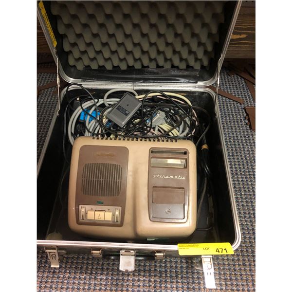 Vintage Steromatic Recorder with Protective Case and Cables