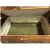 Image 2 : Vintage Leather Trunk with some broken Straps - approx. 30in x 19in x 12in