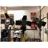 Image 1 : Reproduction Movie Stage Light with three lights - approx. 6 feet tall