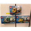 Image 1 : 3 LEGO Items - Lego City 4432 Garbage Truck w/ 208 pcs, Lego City 4435 Car & Caravan w/ 218 pcs & Le