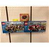 Image 1 : 3 LEGO Items - Includes Lego City 7289 Firetruck w/ 214 pieces, Lego City Model 4433 Dirt Bike Trans