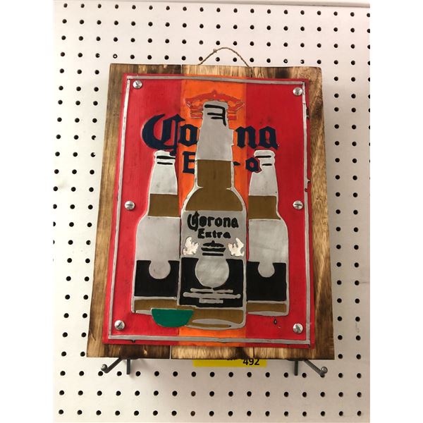 CORONA Extra - Reproduction Wood Sign - approx. 12 1/2in x 15 1/2in
