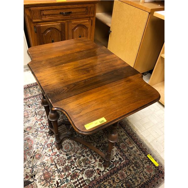 Antique Drop Down Leaf Kitchen Table - approx. 34 1/2in x 24in x 25 1/2in