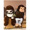 Image 1 : Two Large Stuffed Animals - Monkey & Sloth