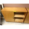 Image 1 : Birds Eye Natural Maple Veneer Rolling Shelving Unit with Cupboard