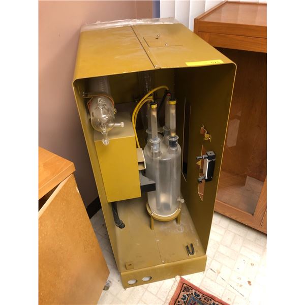 Scientific Cabinet from a TV Show - Metal with Glass Vapour Canisters - approx. 18in x 25 1/2in x 44