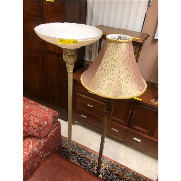 Two Vintage Floor Lamps