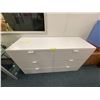 Image 1 : One White Dresser with 6 drawers and Metal Pulls - approx.  57 1/2in x 20in x 32in