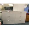 Image 2 : One White Dresser with 6 drawers and Metal Pulls - approx.  57 1/2in x 20in x 32in