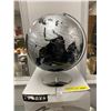 Image 2 : 12" Metallic Black Globe - rotating on a silver metal arc and base