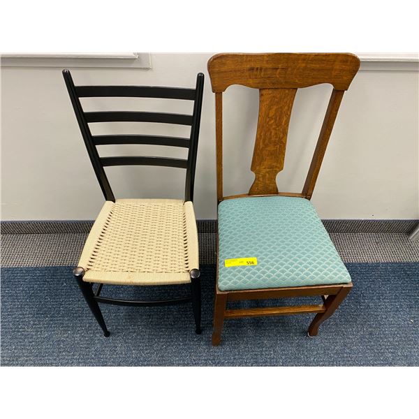 Group of 2 mismatched chairs