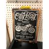 Image 1 : Oily Rag Motor Oil Speed Shop - Wood Reproduction Sign - approx. 1 1/2in x 15 1/2in