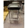 Image 2 : Group of 3 Black and Chrome Bar Stools