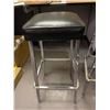 Image 4 : Group of 3 Black and Chrome Bar Stools