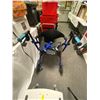 Image 2 : Airgo Fusion Blue Walker with bath safety seat and black cane