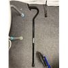 Image 3 : Airgo Fusion Blue Walker with bath safety seat and black cane