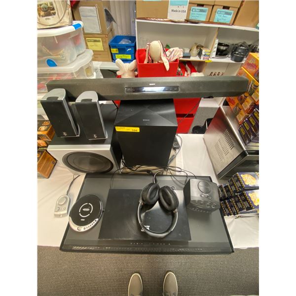 Group of Misc. Computer and Stereo Equipment - Logitech, Sony, Jensen, Samsung & Onkyo