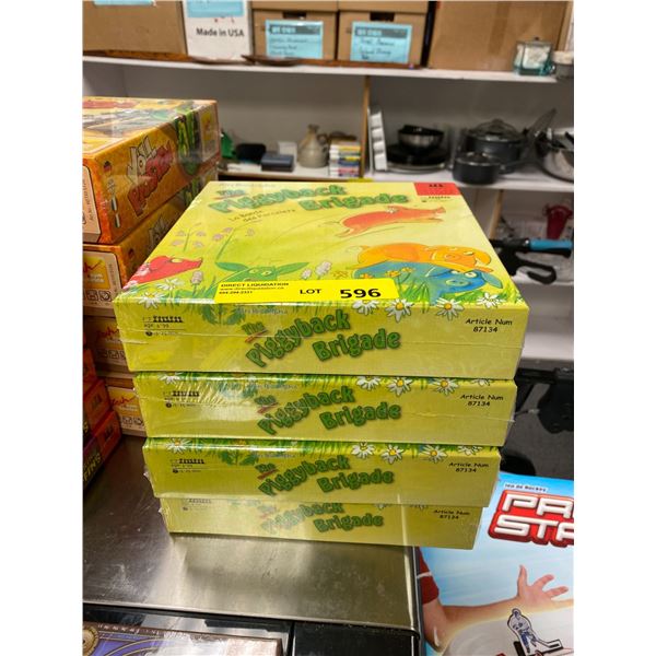 Lot of 4 - Board Games - The Piggyback Brigade - new in box