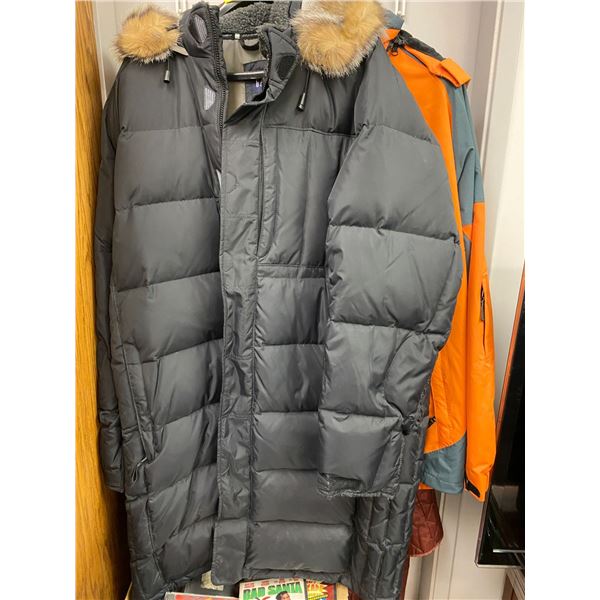 Group of 4 Jackets including Black Gap Long Puffer Jacket
