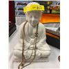 Image 1 : White Porcelain Buddha with Black Jewellery Box with costume jewellery