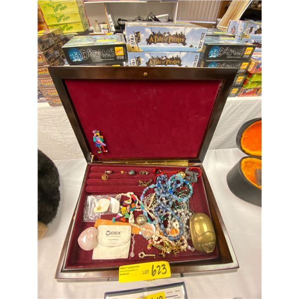 Jewellery Box from an Estate with misc. pieces