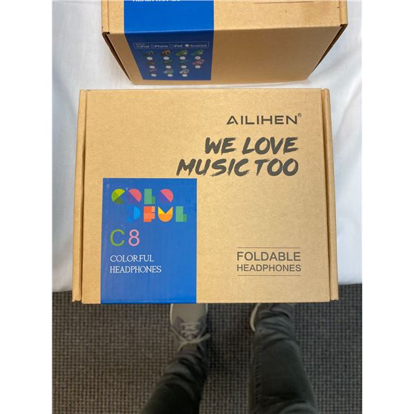 COLORFUL Foldable Headphones - Green - New in Box