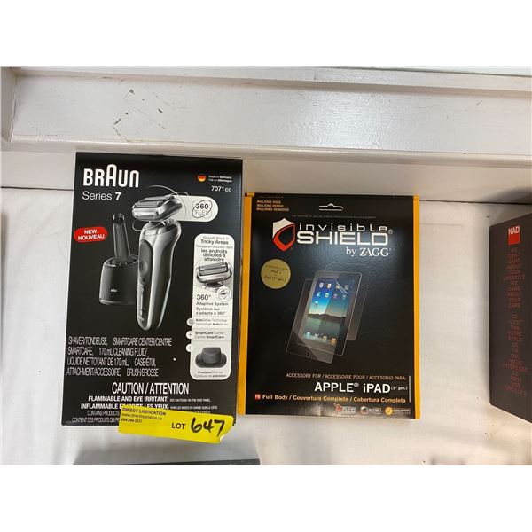 Braun Series 7 Shaver - waterproof with 360 degree shave with iPad protective screen
