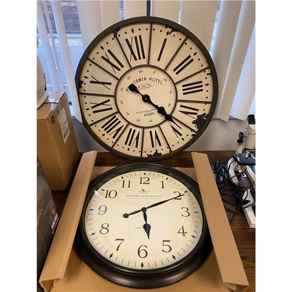 Group of Two Oversize Clocks