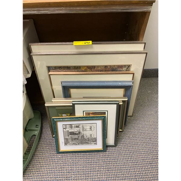 Group of 8  Framed Prints - largest approx. 26in x 21in