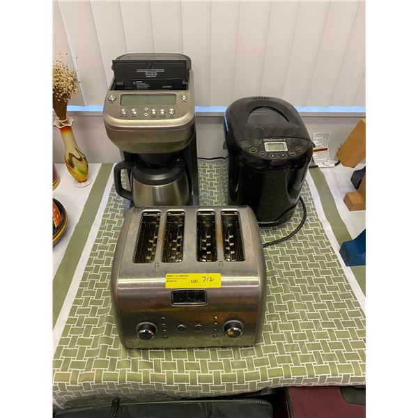 Kitchenaid Toaster, Beeville Digital Coffee Maker & Elite Gourmet Breadmaker