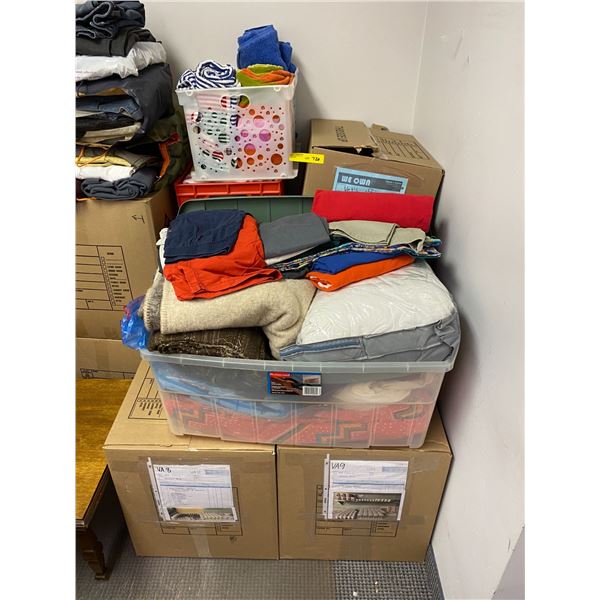 Six Boxes plus tubs of misc. clothes from Turner & Hooch, plus collectibles from the Vet Clinic