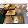 Image 1 : Misc. Lot of Tables and Coffee Table with wood table lamp base - 5 pieces