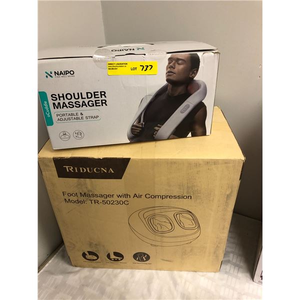 NAIPO Shoulder Massager & RIDUCNA Foot Massager with Air Compression