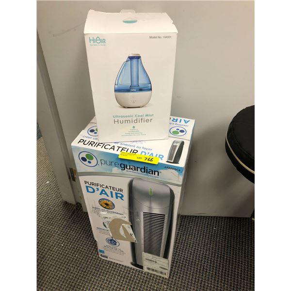 Pureguardian Air Purifier with HiAir Ultrasonic Cool Mist Humidifier