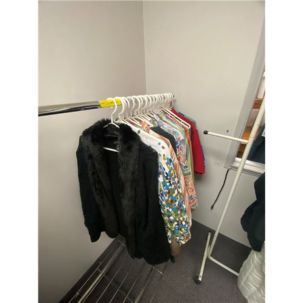 Half Rack of Misc. Vintage Clothes - Kasper and Eddie Bauer