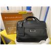 Image 1 : BRIGGS & RILEY - Black Leather Slim Briefcase - KB410-4