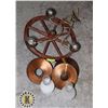 Image 1 : WAGON WHEEL STYLE LIGHT FIXTURES