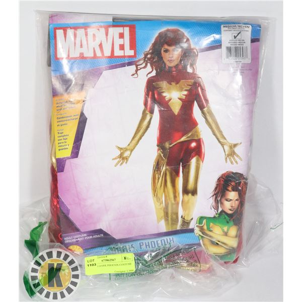 WOMENS DARK PHOENIX COSTUME SIZE M