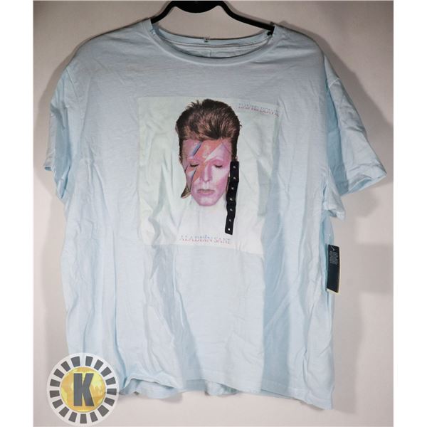 WOMENS SKY BLUE BOWIE TEE SIZE XL