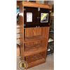 Image 1 : 6' TALL CABINET WITH GLASS DOORS ON TOP