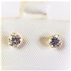 Image 1 : 14K YELLOW GOLD CUBIC ZIRCONIA  EARRINGS