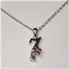 Image 2 : SILVER DIAMOND 15" NECKLACE