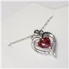 Image 2 : SILVER GARNET 19" NECKLACE