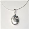 Image 1 : SILVER LOCKET 19" NECKLACE